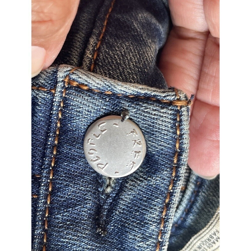 We the Free People Size 26 High Rise Skinny Jeans Button Fly - Picture 7 of 11